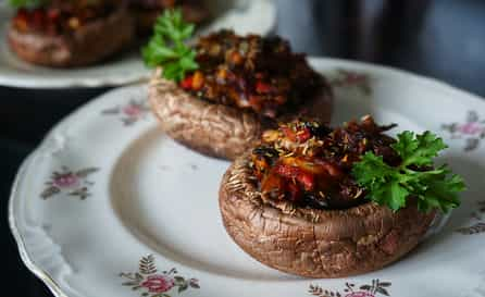 Sausage and Spinach Stuffed Portobello Mushrooms